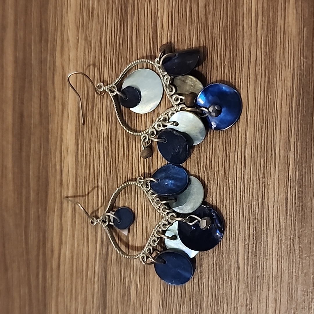 Sonoma Silver And Blue Chandelier Earrings 8$